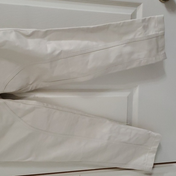 Free People We The Free cream bone Rebel Vegan Leather Pants size 0 brand new - Picture 10 of 12